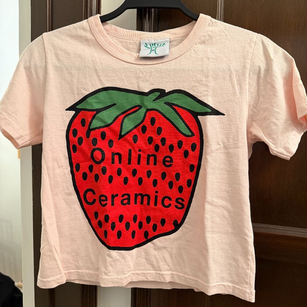 (New) Online Ceramics "Baby" Tee w/ Strawberry